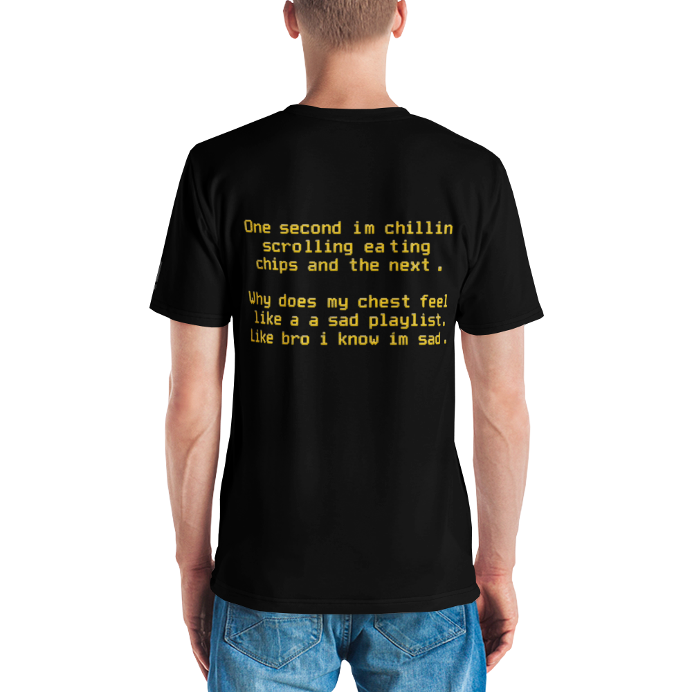 stalehuman™ men’s tee shirt • press start print 00.7