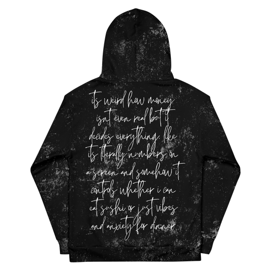 unlewd™ unisex hoodie • money is fake print 00.2