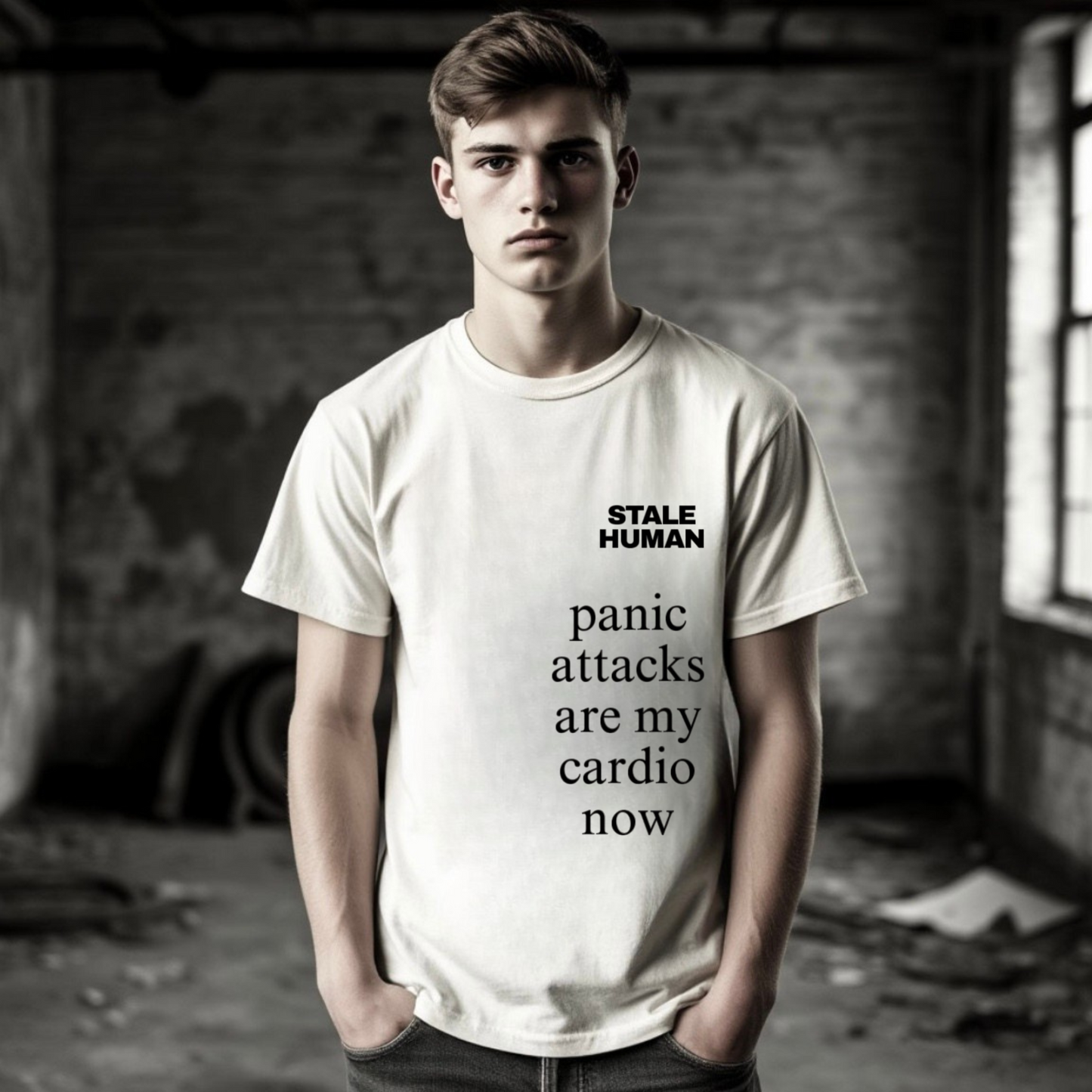 Men's T-shirt | panic attacks are my cardio now