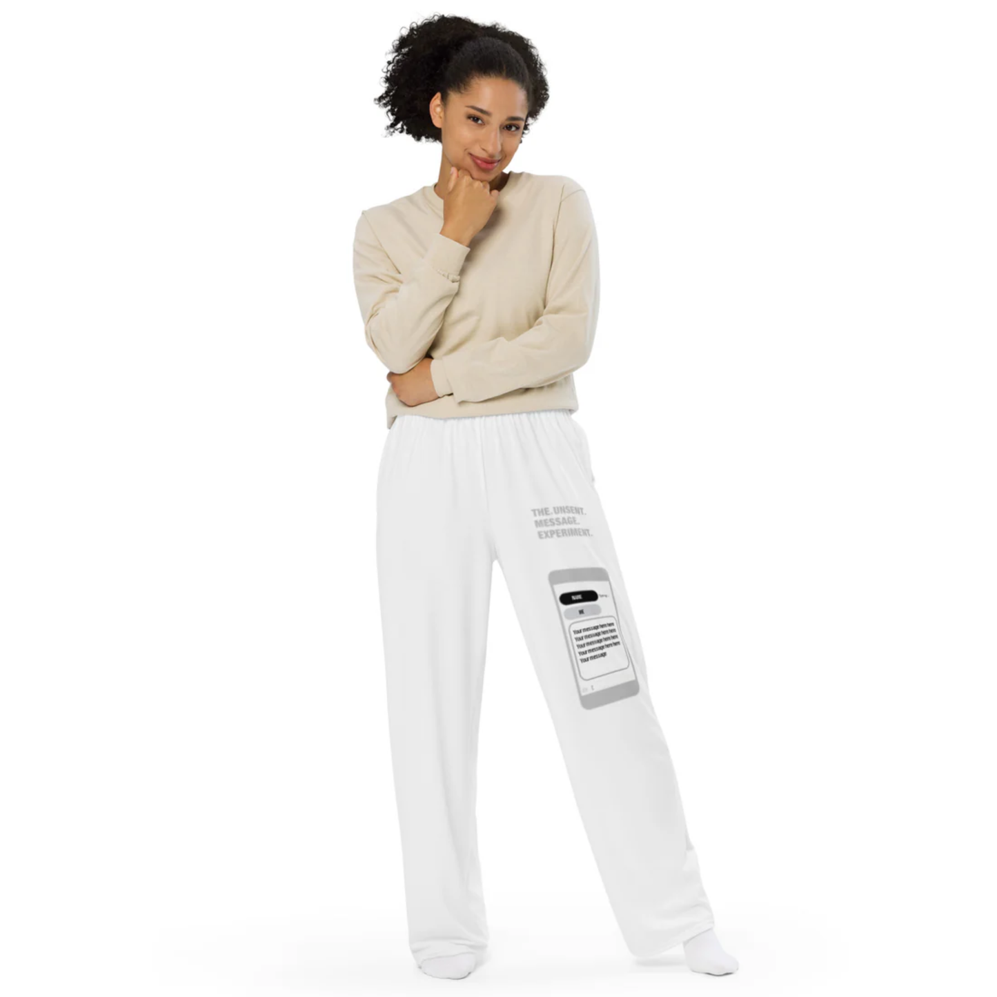 UNSENT MESSAGE ™ Women’s Urban Wide-Leg Pants | CREATE YOUR OWN #52