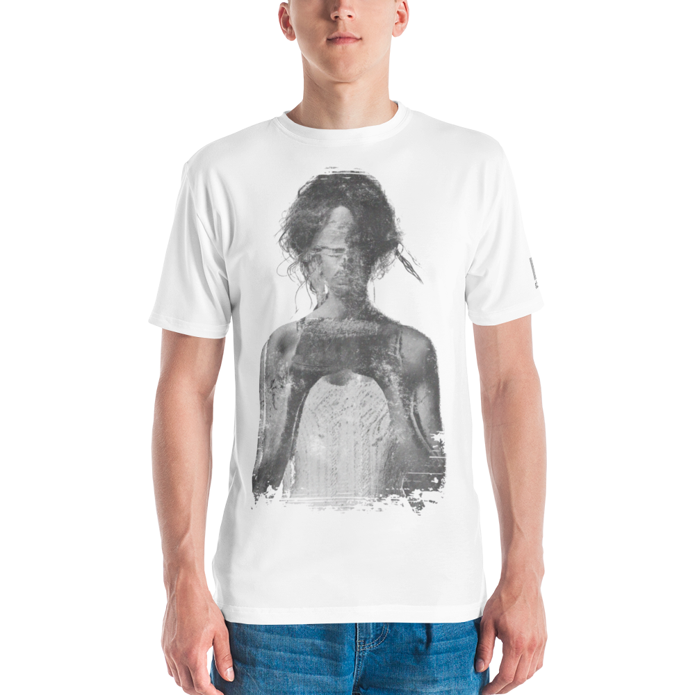 stalehuman™ men’s tee shirt • cappuccino cake print 00.3