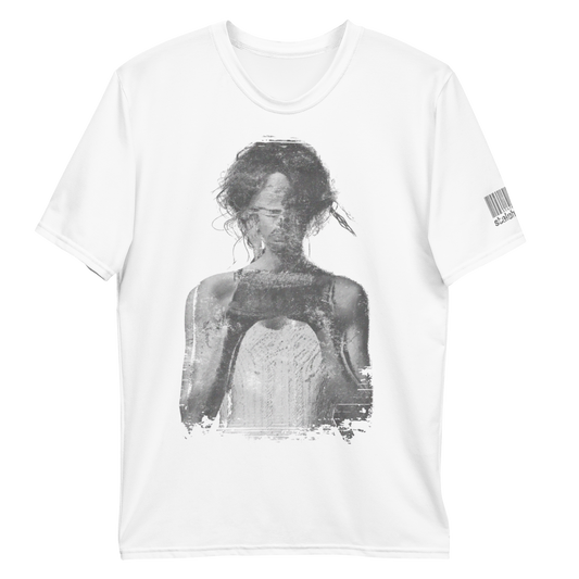 stalehuman™ men’s tee shirt • cappuccino cake print 00.3