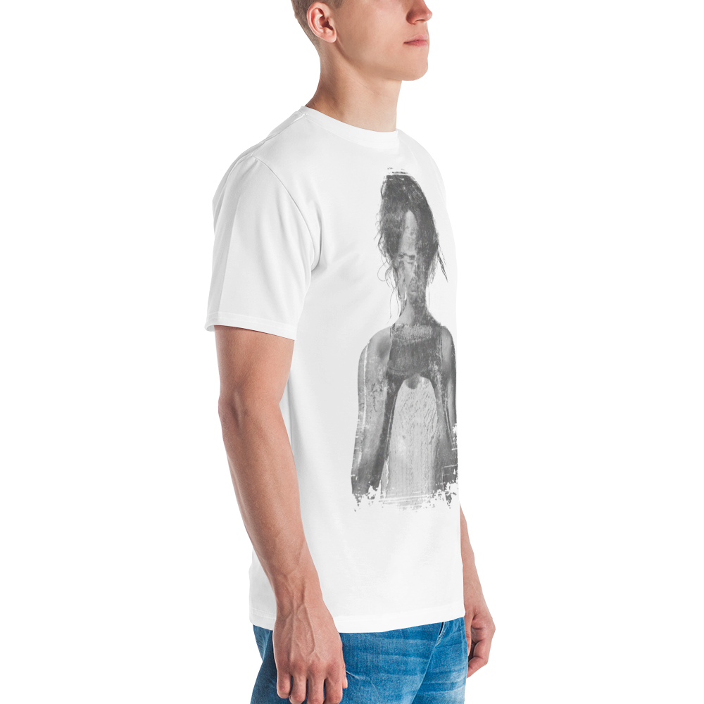 stalehuman™ men’s tee shirt • cappuccino cake print 00.3