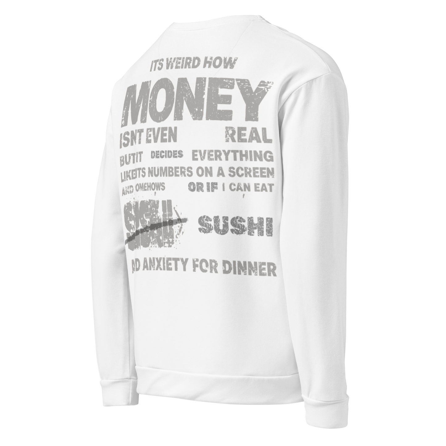 stalehuman™ no-receipt unisex sweatshirt • cappuccino cake print 00.9